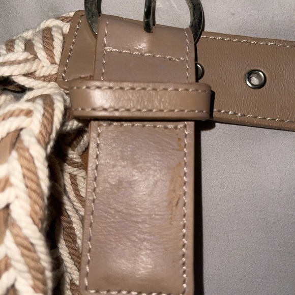 3 Talbots boho belts. Woven, canvas, leather. Size 34 (M/L). White, black, beige - Picture 5 of 5